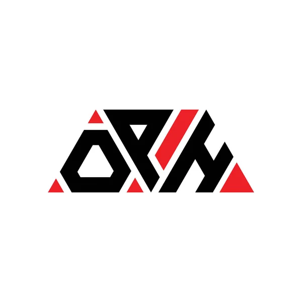 Trójkątny Projekt Logo Litery Oph Kształcie Trójkąta Logo Trójkąta Oph — Wektor stockowy