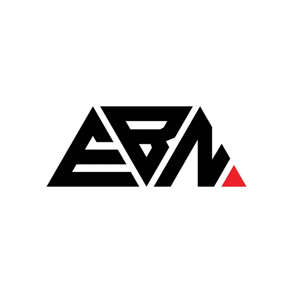 Ebn Dreieck Buchstabe Logo Design Mit Dreieck Form Ebn Dreieck — Stockvektor