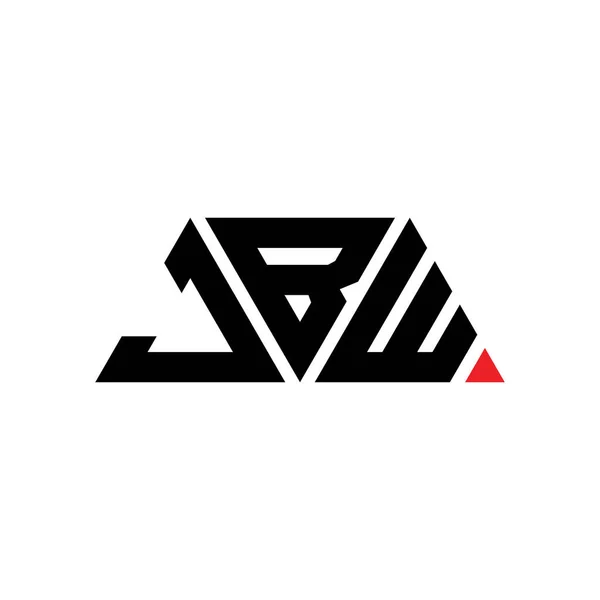 三角形のJbw三角形の文字のロゴデザイン Jbw三角形のロゴデザインのモノグラム Jbw赤い色の三角形ベクトルロゴテンプレート Jbw三角形のロゴシンプルでエレガントな 豪華なロゴ Jbw — ストックベクタ