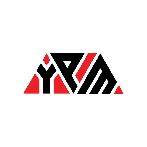 Ypm三角形字母标志设计与三角形形状 Ypm三角形标志设计单字 Ypm三角形矢量标识模板与红色 Ypm三角徽标简单 Ypm — 图库矢量图片