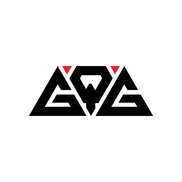 Gqg Driehoekige Letter Logo Ontwerp Met Driehoekige Vorm Gqg Driehoekig — Stockvector