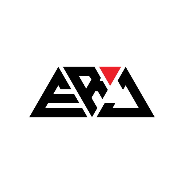 Erj Triangle Letter Logo Design Triangle Shape Erj Triangle Logo — Stock Vector