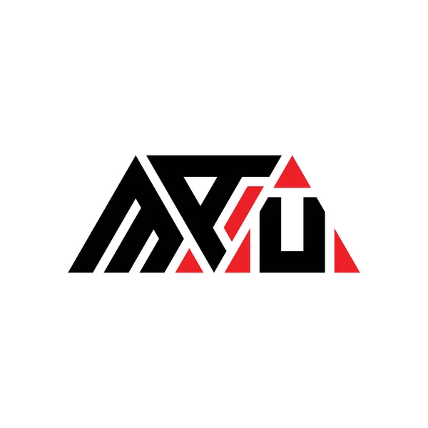 Mau Triangel Bokstav Logotyp Design Med Triangel Form Mau Triangel — Stock vektor