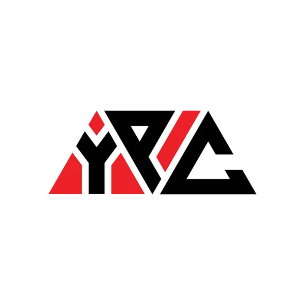 Návrh Trojúhelníkového Písmene Ypc Trojúhelníkovým Tvarem Ypc Trojúhelník Logo Design — Stockový vektor