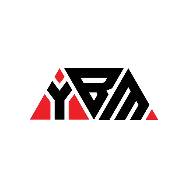 Üçgen Şekilli Ybm Üçgen Harf Logosu Tasarımı Ybm Üçgen Logo — Stok Vektör