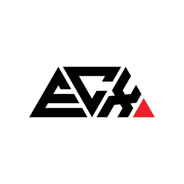 Ecx Driehoekig Logo Met Driehoekige Vorm Ecx Driehoekig Logo Ontwerp — Stockvector
