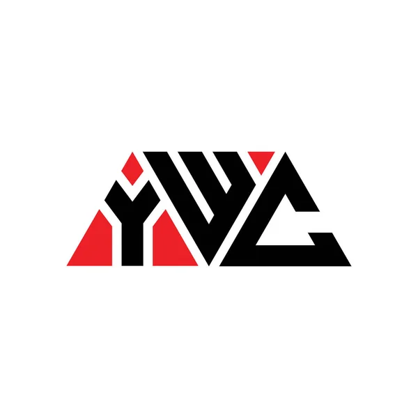 Diseño Del Logotipo Letra Del Triángulo Ywc Con Forma Triángulo — Vector de stock