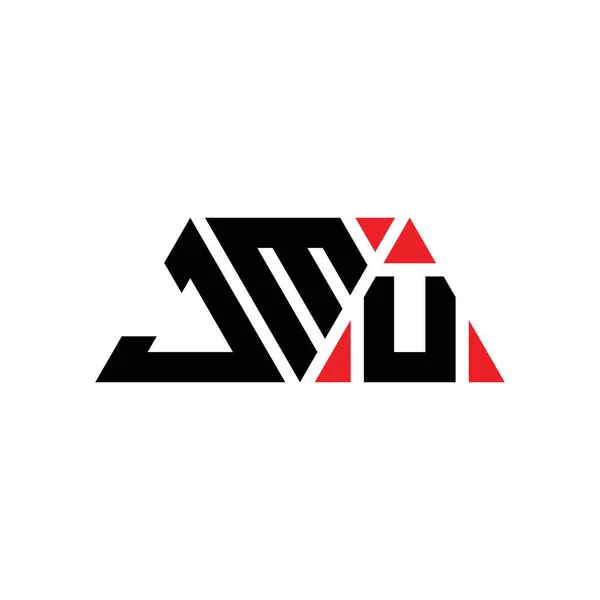 三角形のJmuの三角形の文字のロゴデザイン Jmu三角形のロゴデザインモノグラム Jmu赤い色の三角形ベクトルロゴテンプレート Jmu三角形のロゴシンプル エレガントで豪華なロゴ Jmu — ストックベクタ