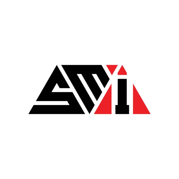 Smi Triangle Letter Logo Design Triangle Shape Smi Triangle Logo — Stock Vector