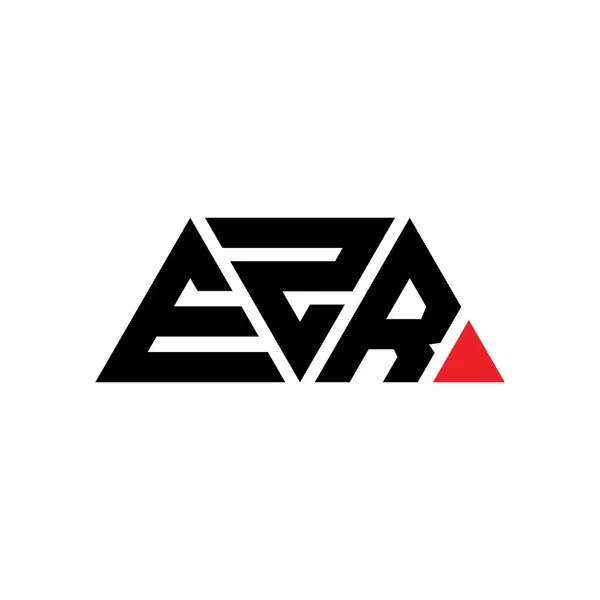 Ezr Driehoekige Letter Logo Ontwerp Met Driehoekige Vorm Ezr Driehoekig — Stockvector