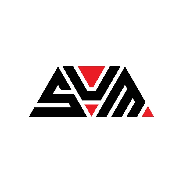 Sum Desenho Logotipo Letra Triângulo Com Forma Triângulo Monograma Design — Vetor de Stock