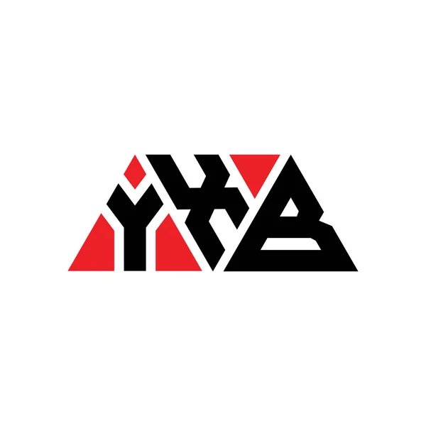 Yxb三角形字母标志设计与三角形形状 Yxb三角形标志设计单字 Yxb三角形矢量标识模板与红色 Yxb三角徽标简洁 Yxb — 图库矢量图片