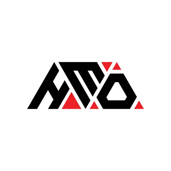 三角形をしたHmo三角形の文字のロゴデザイン Hmo三角形のロゴデザインモノグラム Hmo赤い色の三角形ベクトルロゴテンプレート Hmo三角形のロゴシンプル エレガントで豪華なロゴ Hmo — ストックベクタ