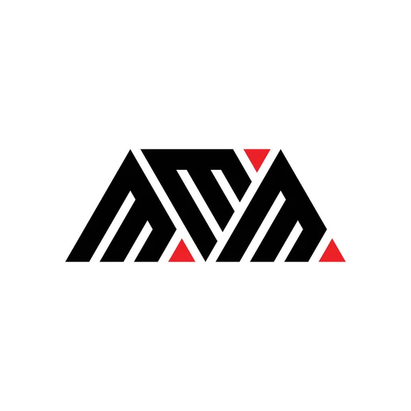 Mmm Triangel Bokstav Logotyp Design Med Triangel Form Mmm Triangel — Stock vektor