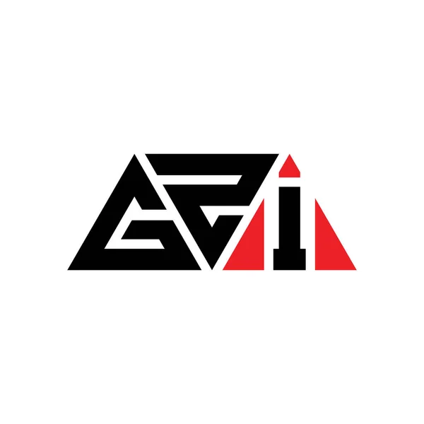 Gzi Трикутний Дизайн Логотипу Букви Формою Трикутника Gzi Трикутник Монограми — стоковий вектор