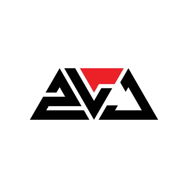 Diseño Del Logotipo Letra Del Triángulo Zlj Con Forma Triángulo — Archivo Imágenes Vectoriales