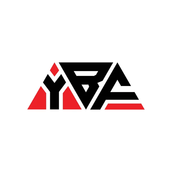 Diseño Logotipo Letra Triángulo Ybf Con Forma Triángulo Monograma Diseño — Archivo Imágenes Vectoriales
