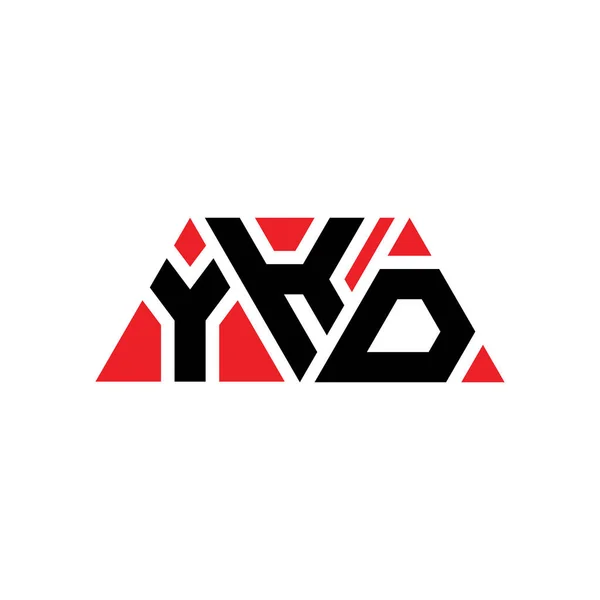 Diseño Del Logotipo Letra Del Triángulo Ykd Con Forma Triángulo — Vector de stock