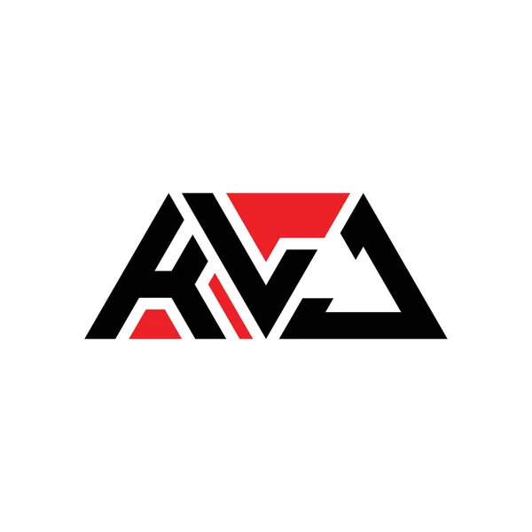 Diseño Del Logotipo Letra Del Triángulo Klj Con Forma Triángulo — Archivo Imágenes Vectoriales