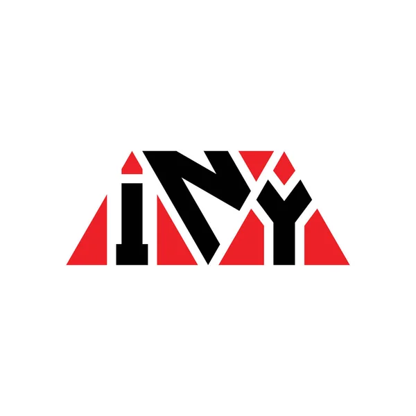 Iny Triangel Bokstav Logotyp Design Med Triangel Form Iny Triangel — Stock vektor