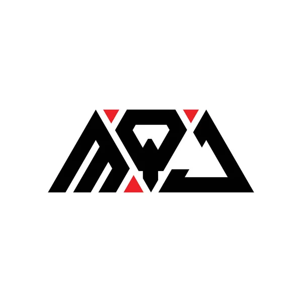 Mqj Dreieck Buchstabe Logo Design Mit Dreieck Form Mqj Dreieck — Stockvektor