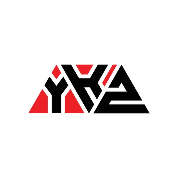 Ykz三角形字母标识设计与三角形形状 Ykz三角形标志设计单字 Ykz三角形矢量标识模板与红色 Ykz三角徽标简单 Ykz — 图库矢量图片