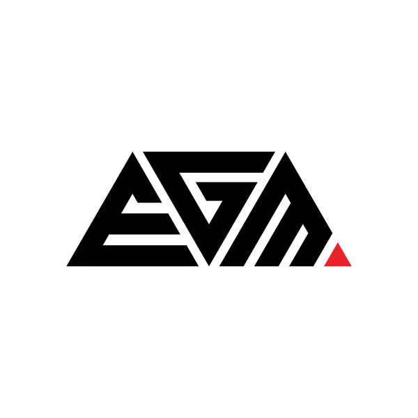Egm三角形字母标志设计与三角形形状 Egm三角形标志的设计 带有红色的Egm三角形矢量标识模板 Egm三角标识简单 Egm — 图库矢量图片
