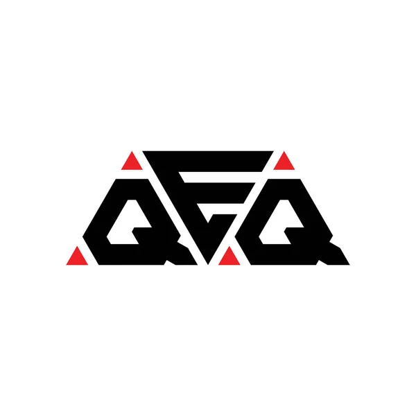Qeq Трикутник Літерним Логотипом Формою Трикутника Qeq Трикутник Фірмовий Дизайн — стоковий вектор