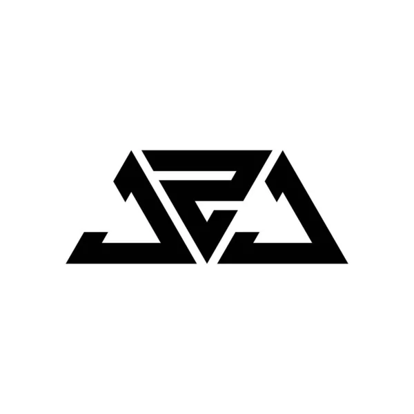 Jzj Driehoekige Letter Logo Ontwerp Met Driehoekige Vorm Jzj Driehoek — Stockvector