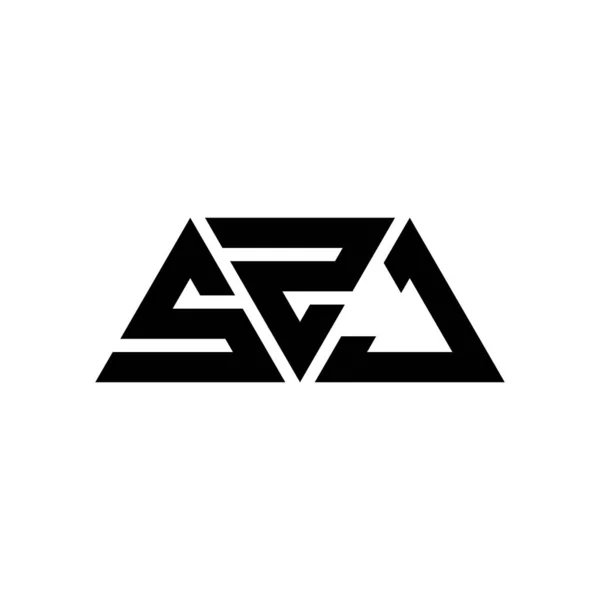 Szj Driehoekige Letter Logo Ontwerp Met Driehoekige Vorm Szj Driehoekig — Stockvector