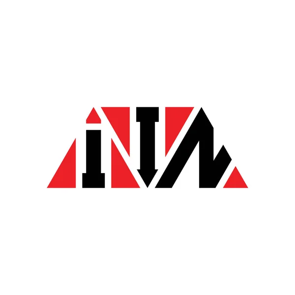 Iin Triangel Bokstav Logotyp Design Med Triangel Form Iin Triangel — Stock vektor