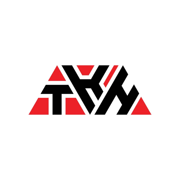 Üçgen Şekilli Tkh Üçgen Harf Logosu Tasarımı Tkh Üçgen Logo — Stok Vektör
