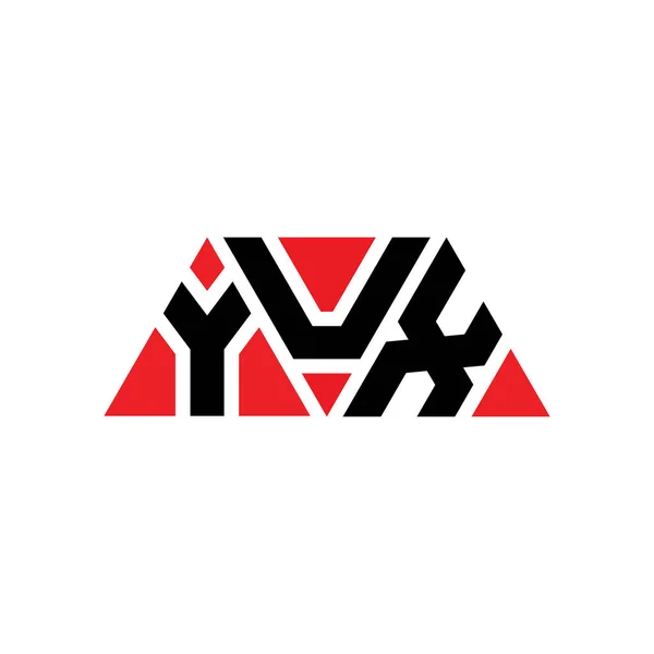 三角形状のYux三角形文字ロゴデザイン Yux三角形ロゴデザインモノグラム Yux三角形ベクトルロゴテンプレート Yux三角形のロゴシンプル エレガントで豪華なロゴ Yux — ストックベクタ