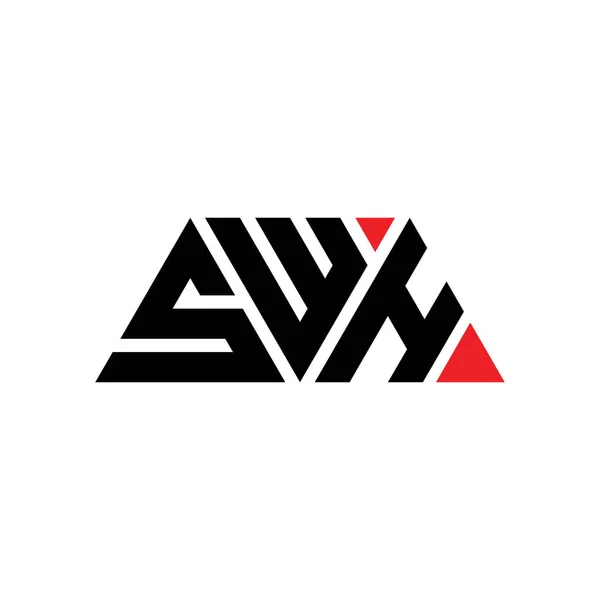 Diseño Logotipo Letra Triangular Swh Con Forma Triángulo Monograma Diseño — Vector de stock
