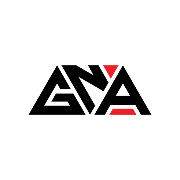 Gna Driehoek Letter Logo Ontwerp Met Driehoek Vorm Gna Driehoek — Stockvector