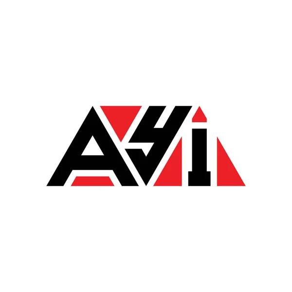 Ayi Dreieck Buchstabe Logo Design Mit Dreieck Form Ayi Dreieck — Stockvektor