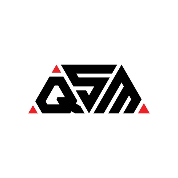 Qsm Driehoekig Logo Met Driehoekige Vorm Qsm Driehoek Logo Ontwerp — Stockvector