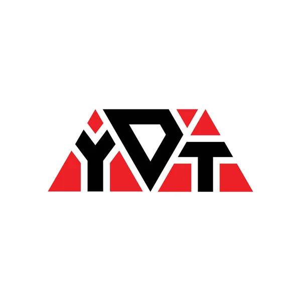 Diseño Del Logotipo Letra Triangular Ydt Con Forma Triángulo Monograma — Vector de stock