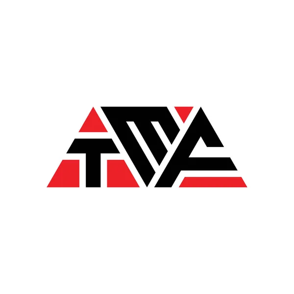 Tmf Triangle Letter Logo Design Triangle Shape Tmf Triangle Logo — Stock Vector