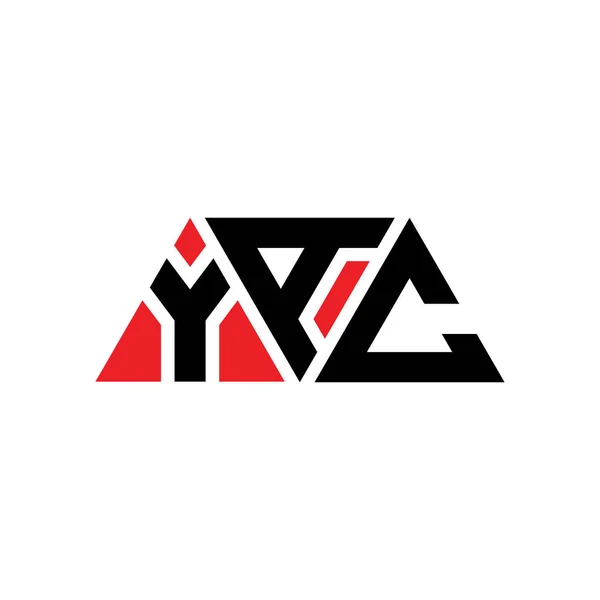 Diseño Del Logotipo Letra Del Triángulo Yac Con Forma Triángulo — Archivo Imágenes Vectoriales