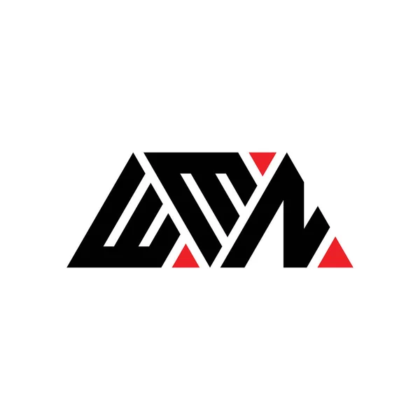 Wmn Triangle Lettre Logo Design Avec Forme Triangle Wmn Logo — Image vectorielle