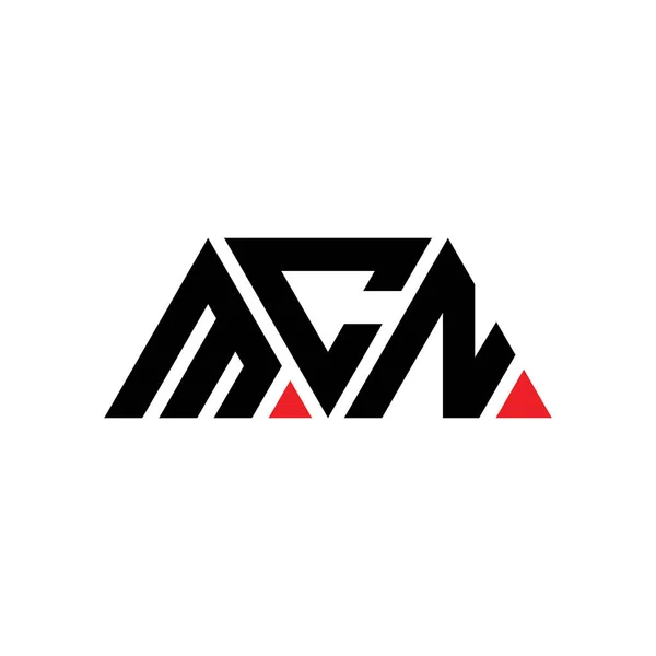 Diseño Del Logotipo Letra Del Triángulo Mcn Con Forma Triángulo — Archivo Imágenes Vectoriales