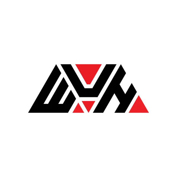Wuh Triangel Bokstav Logotyp Design Med Triangel Form Wuh Triangel — Stock vektor