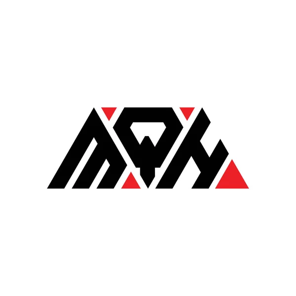 Mqh Dreieck Buchstabe Logo Design Mit Dreieck Form Mqh Dreieck — Stockvektor