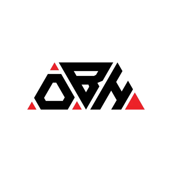 Trójkątna Konstrukcja Logo Litery Obh Kształcie Trójkąta Monogram Projektu Logo — Wektor stockowy