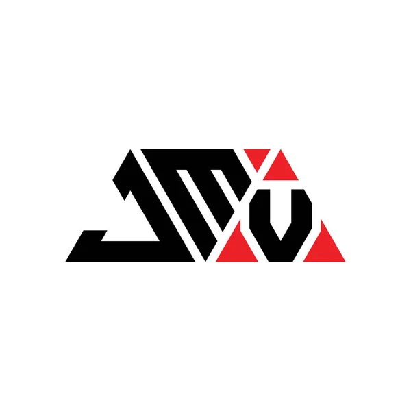 Trójkątna Konstrukcja Logo Litery Jmv Kształcie Trójkąta Logo Trójkąta Jmv — Wektor stockowy