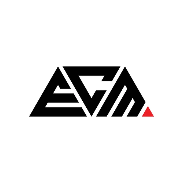 Ecm Dreieck Buchstabe Logo Design Mit Dreieck Form Ecm Dreieck — Stockvektor