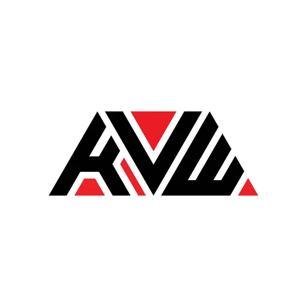 Diseño Del Logotipo Letra Del Triángulo Kvw Con Forma Triángulo — Archivo Imágenes Vectoriales