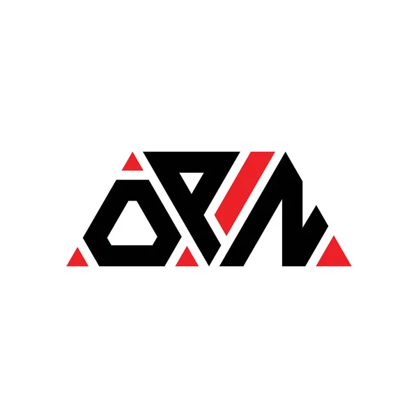 Trójkątny Projekt Logo Litery Opn Kształcie Trójkąta Logo Trójkąta Opn — Wektor stockowy
