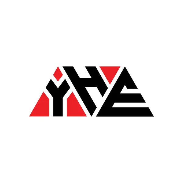 Yhe Трикутник Літери Логотип Дизайн Формою Трикутника Монограма Дизайну Логотипу — стоковий вектор